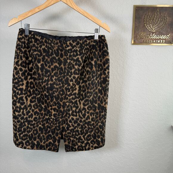 Women's Talbots Leopard Animal Print Straight Pencil Skirt Size 8 Petite - Picture 7 of 8